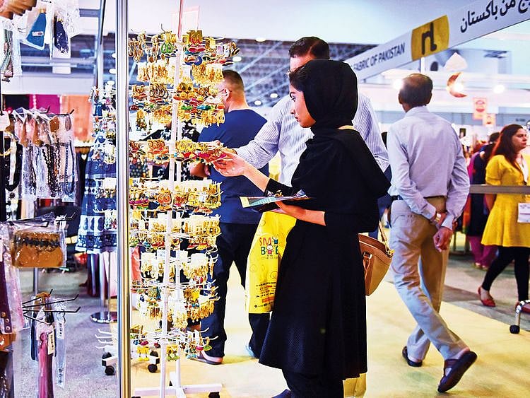 Shoppers at Ramadan Nights in Sharjah Expo Centre