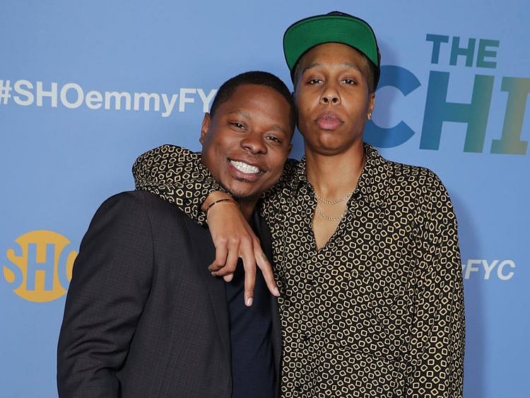 Lena Waithe, left, with Jason Mitchell.-1559374429996
