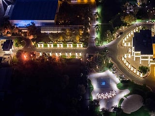 Look: Dubai Palace adorned with bright lights for Al Maktoum weddings