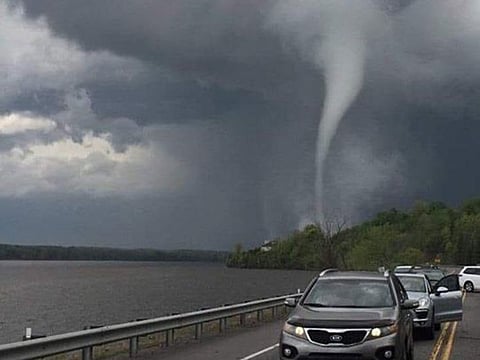 Cumberland to Orleans, the tornado was visible. 