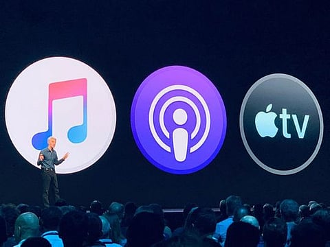 Apple CEO Tim Cook announces the new Mac Pro as he delivers the keynote address during the 2019 Apple Worldwide Developer Conference (WWDC) at the San Jose Convention Center on June 03, 2019 in San Jose, California.