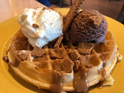 Ice cream and waffle is also a combination popular among residents. This can be found at IHOP.