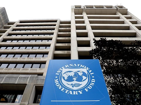 The International Monetary Fund (IMF) headquarters building in Washington.