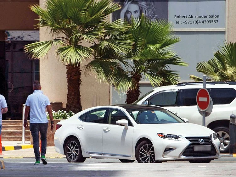 A ride hailing cab in Barsha Heights