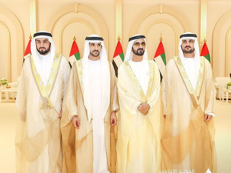 Shaikh Mohammad with his sons
