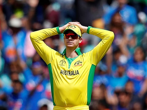 Australia's Steve Smith in the field against India.