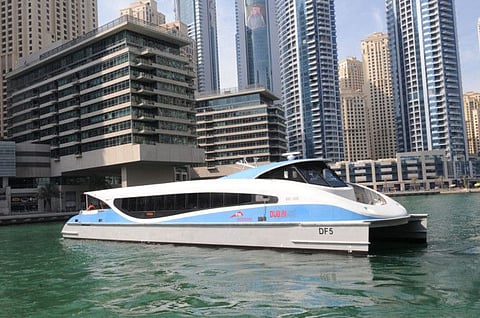 Dubai’s Roads and Transport Authority (RTA) has launched a new circular marine line served by Dubai Ferry starting from Sheikh Zayed Road Station. The service, which will run on a trial base, aims to explore tourist attractions and increase the marine tourism amongst visitors, citizens and residents. 
“The new line is launched as a test-run on a route starting from Sheikh Zayed Road Station on Dubai Water Canal. It passes through Burj Khalifa, Festival City, Dubai Creek, Old Souq, Al Seef, Spice Souq, La Mer (Jumeirah) and back to Sheikh Zayed Road Station. The launch of this line is part of RTA’s efforts to enhance the tourist profile of these areas, which have an attractive array of captivating urban landmarks,” said Mohammed Abu Baker Al Hashimi, Director of Marine Transport at RTA’s Public Transport Agency. 
COURTESY RTA