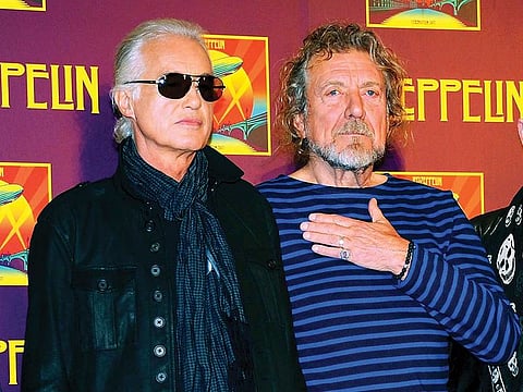 Led Zeppelin guitarist Jimmy Page and singer Robert Plant