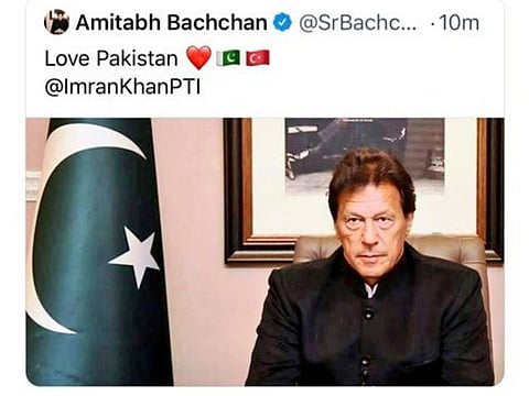 Imran Khan's image was used as Bachchan's profile pic by the hackers