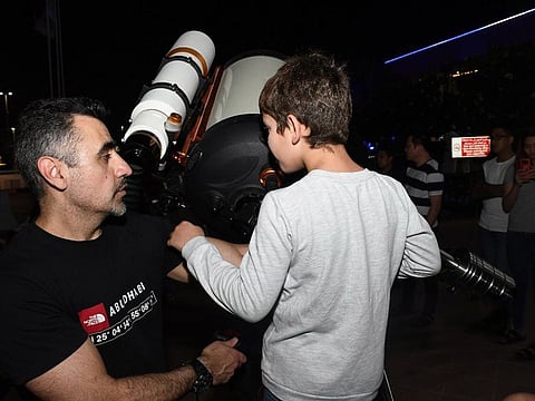 See Jupiter from the naked eye, or better from a binocular or telescope