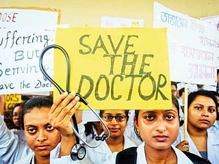 How did Indian doctors’ ongoing strike begin?