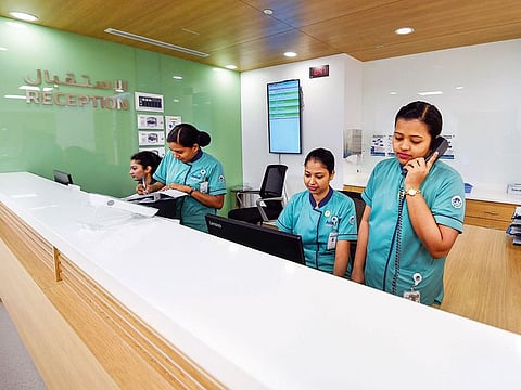 Nurses at a hospital in Dubai. Industry sources say a 14 per cent rejection rate by insurers is hurting the bottom line. Picture for illustrative purposes only.