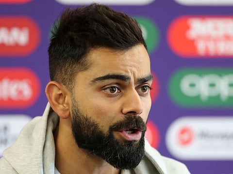 Indian skipper Virat Kohli at the press conference in Old Trafford on Saturday.