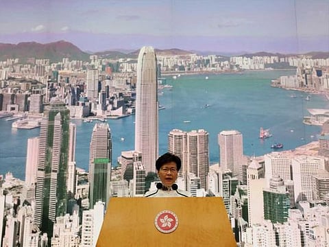 People attend a rally in support of demonstrators protesting against the proposed extradition bill with China, in Hong Kong, China, June 14, 2019. Picture taken June 14, 2019. 