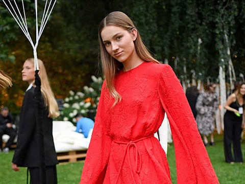 Mandatory Credit: Photo by WWD/Shutterstock (10309614am)
Model
Stella McCartney presentation, Spring Summer 2020, Milan Fashion Week Men's, Italy - 14 Jun 2019