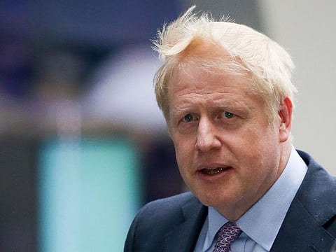Conservative MP Boris Johnson arrives at the BBC studios in London on June 18, 2019 to take part in the Conservative Party leadership BBC television debate.