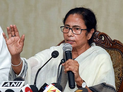 West Bengal Chief Minister Mamata Banerjee interacts with media over the ongoing doctor's strike, in Howrah.