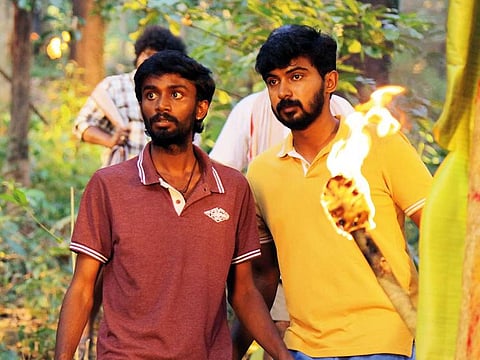 Dheena and Darshan in the movie.