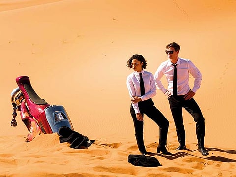 Tessa Thompson and Chris Hemsworth in ‘Men in Black: International’.