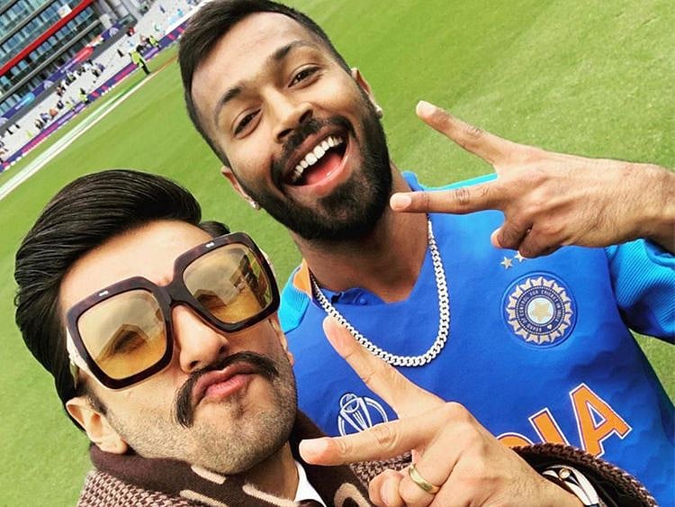 Ranveer Singh with Hardik Pandya