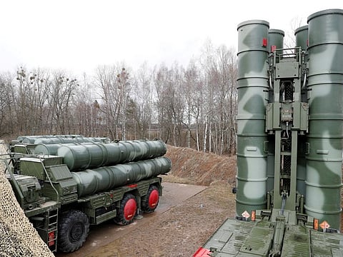A view shows a new S-400 "Triumph" surface-to-air missile system after its deployment at a military base outside the town of Gvardeysk near Kaliningrad, Russia March 11, 2019. 