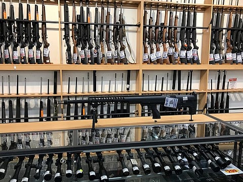 When Boebert appeared on camera from her home, she was seated in front of a bookshelf which featured rifles and handguns. Photo for illustrative purposes.