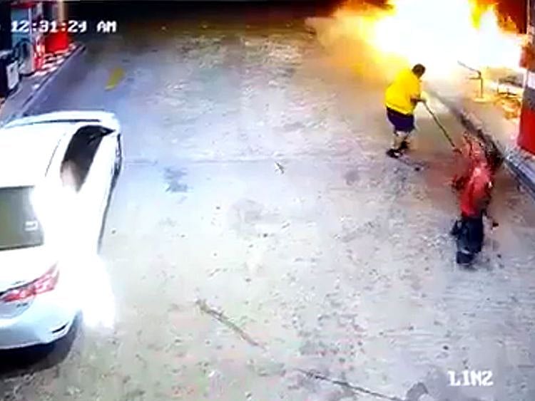 Saudi fire at petrol station 