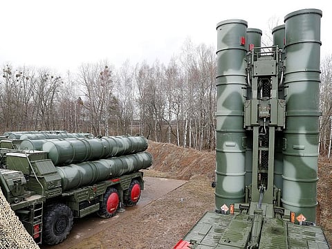 A view shows a new S-400 "Triumph" surface-to-air missile system after its deployment at a military base outside the town of Gvardeysk near Kaliningrad, Russia.