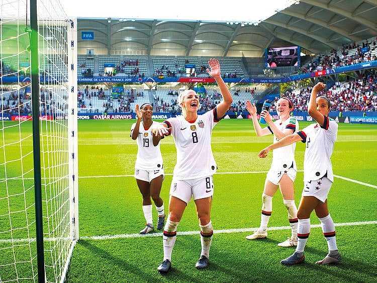 Crystal Dunn, Julie Ertz, Rose Lavelle and Mallory Pugh