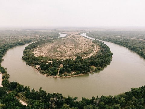 The Rio Grande River in McAllen, Texas.