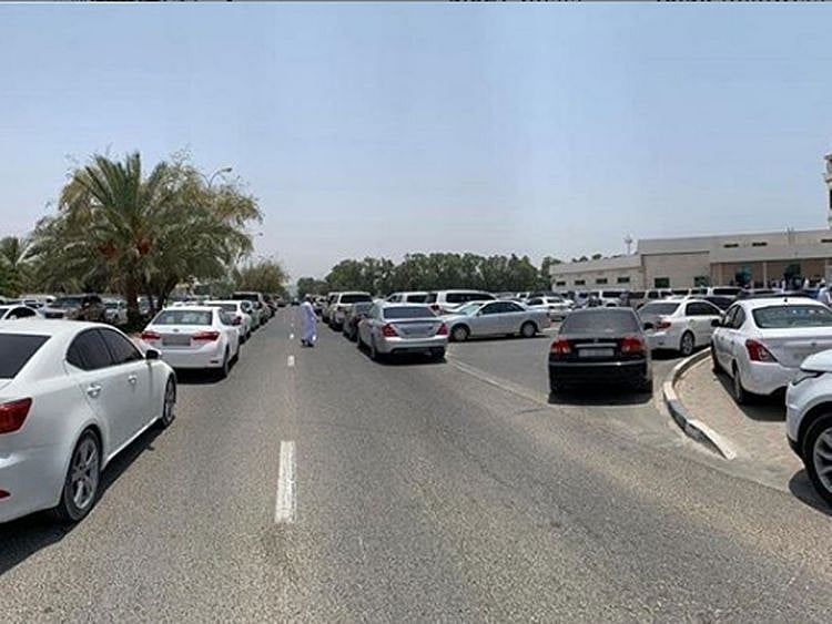 Blocked roads in Ajman
