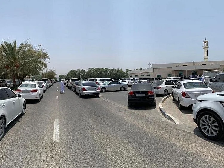 Illegal parking in Ajman