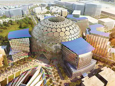 An artist’s impression of the summit venue. The World Government Summit-Expo 2020 foresees the role of future technology advancements in shaping the future of governments and explores solutions to face universal challenges posed by disruptive technologies.