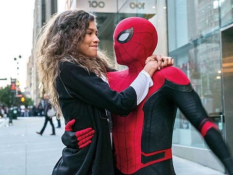Zendaya and Tom Holland in SCAN ME ‘Spider-Man: Far From Home’.