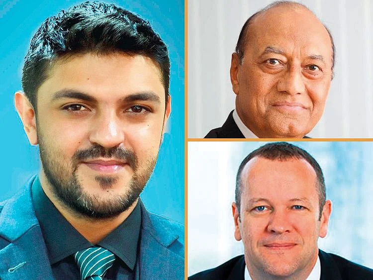 Clockwise from left: Vijay Valecha, Paras Shahdadpuri and Philip O’Riordan. 