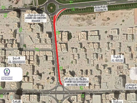 Road works will take place on Shaikh Sultan Bin Saqr Al Qasimi Street from July 6-19, 2019.