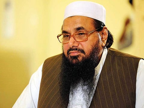 File picture of Hafiz Saeed. Saeed is a UN-designated terrorist whom the US has placed a $10 million (Dh36.7 million) bounty on.