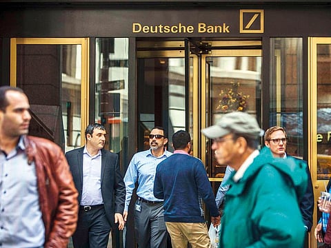 The Deutsche Bank building in New York. The bank says it will scrap its global equities business and scale back its investment bank as part of a new turnaround strategy.