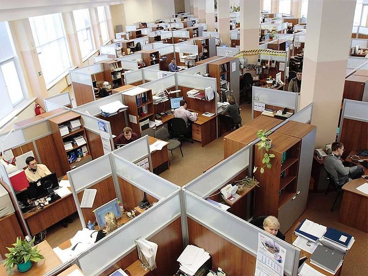 Employees working, people at work