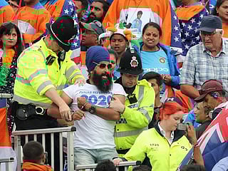 Fans ejected from Cricket World Cup match after political protest