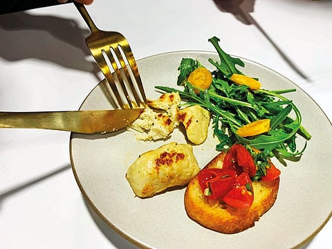 Chicken produced by Memphis Meats in a laboratory from chicken cells in Emeryville, California.