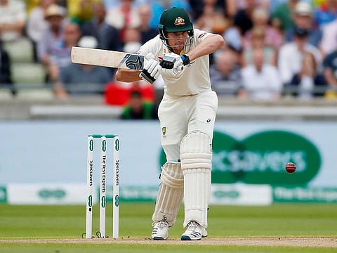 England's Cameron Bancroft in action at Edgbaston, Birmingham on Thursday. 