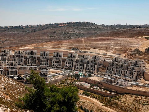 File picture: General view of a construction site in the occupied West Bank north of Jerusalem, on July 31, 2019.