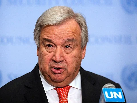 A file photo of United Nations Secretary General Antonio Guterres  