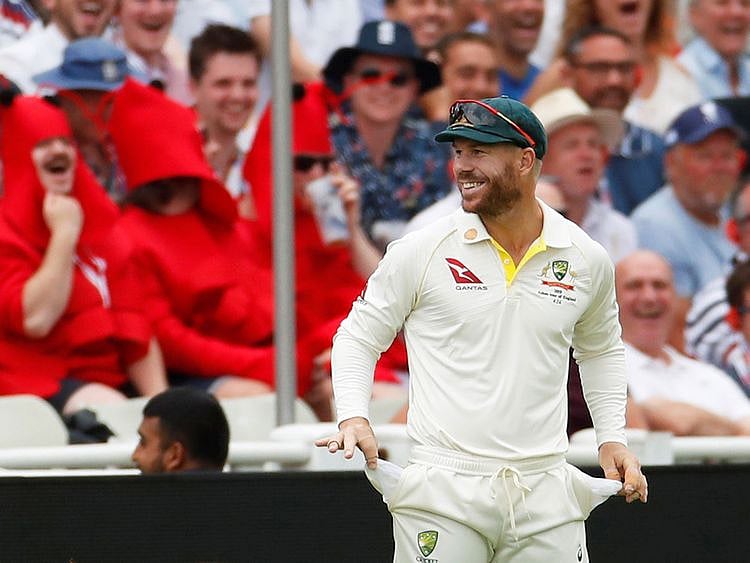 Australia's David Warner gestures