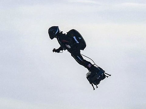 Franky Zapata zips across Channel on 'flyboard'