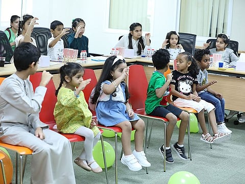 The Ministry of Community Development (MOCD) organized a sign language basic course for children between 4-12 years old.