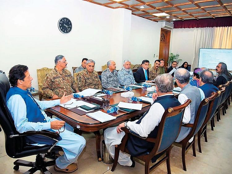 Prime Minister Imran Khan chairs a National Security Committee meeting