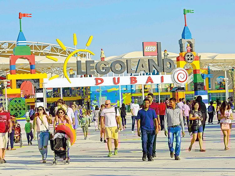 Visitors at Logoland at Dubai Parks and Resorts