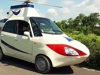 Watch: Unable to become a pilot, Bihar man gives car the chopper look